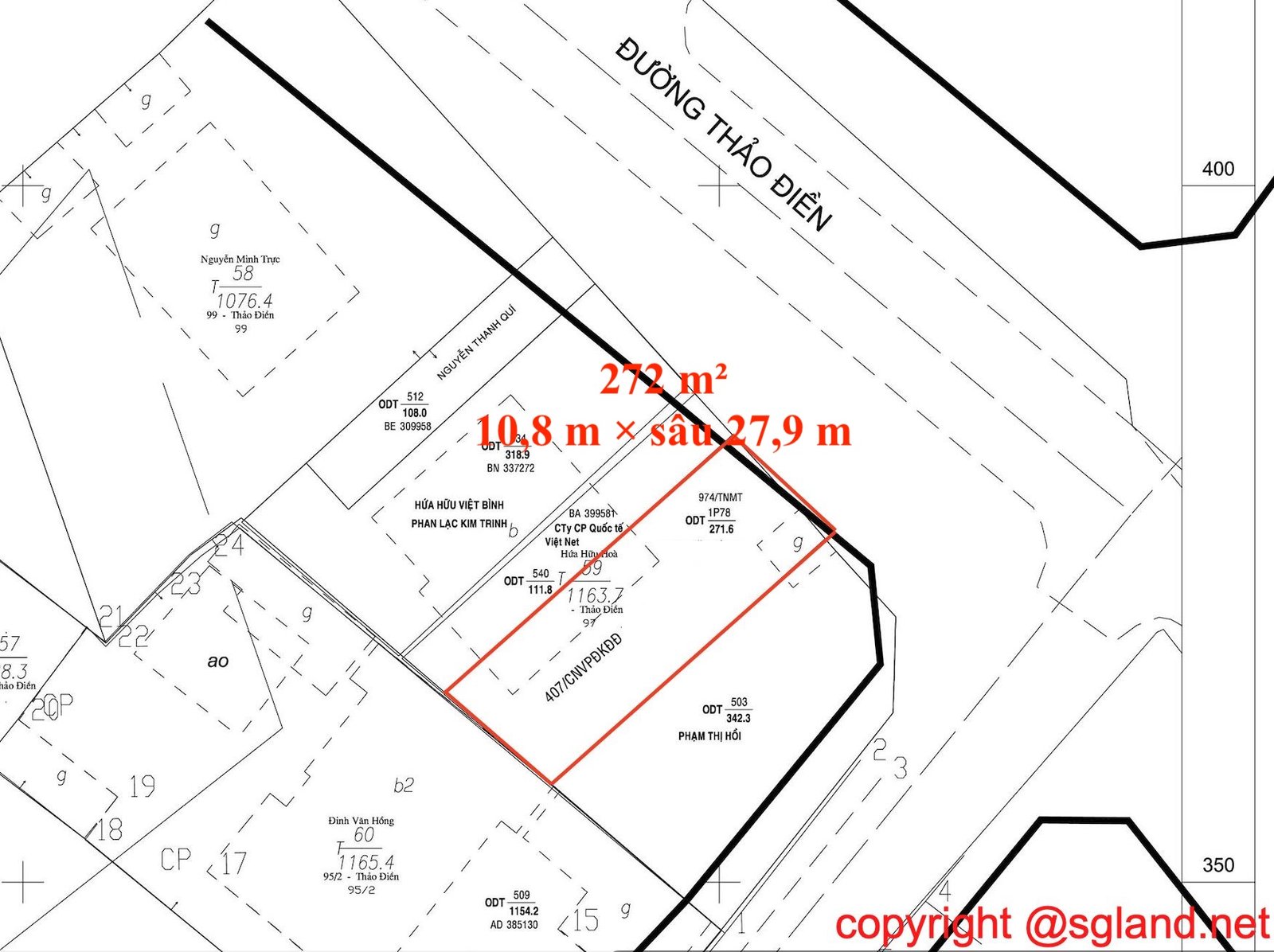 Bán đất mặt tiền Thảo Điền 272m², ngang 10,8m tại – Nhà Đất Sài Gòn | Biệt thự Thảo Điền Quận 2
